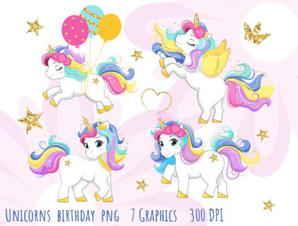 Download Unicorns Birthday Clip Art Png - Birthday clip art Collection