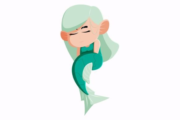 Download Cute Mermaid Character Illustration - Illustration Collection