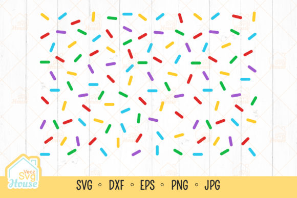 Download Donut Sprinkles Rainbow Pattern SVG - Donut Collection