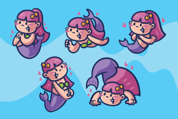 Download Cute Mermaid Illustration Clip Art - Illustration Collection