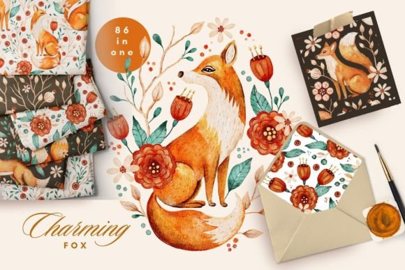 Download Fox Illustration Fall Watercolor - Illustration Collection