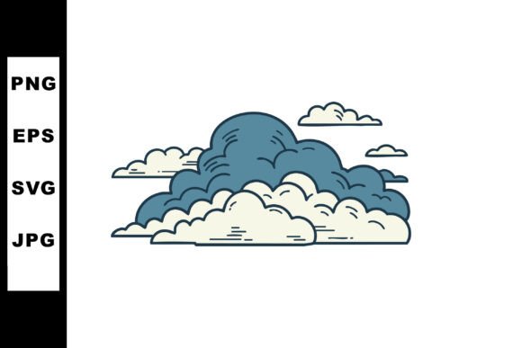 Download Blue and White Clouds Illustration with - Illustration Collection