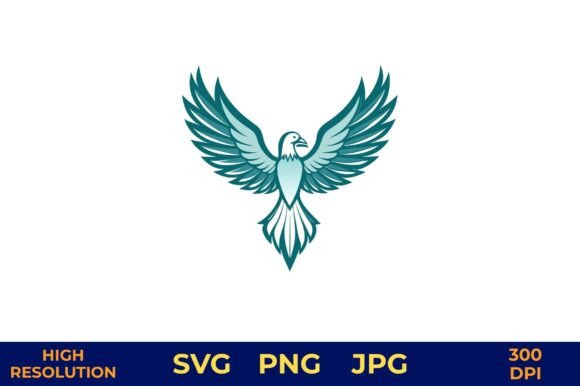 Download Teal and White Dove Vector Illustration - Illustration Collection