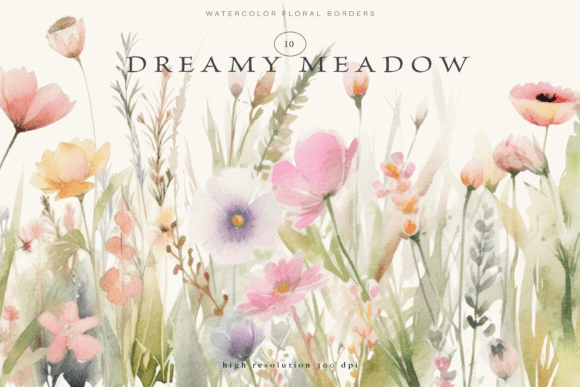 Download Wild Flowers Floral Border Clipart Set - Floral border clipart Collection
