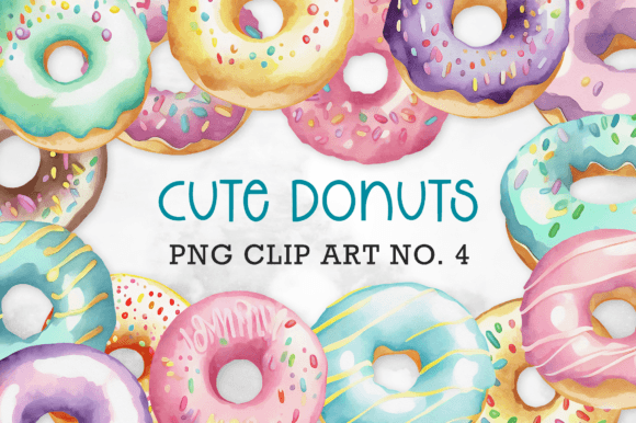 Download Cute Donut Clip Art Set 4 - Donut Collection