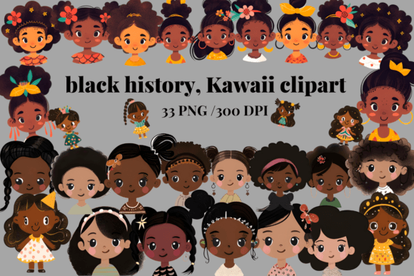 Download Black History, Kawaii Clipart Bundle - Premium Bundle