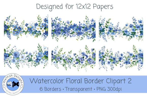 Download PNG Watercolor Floral Border Clipart 2 - Floral border clipart Collection