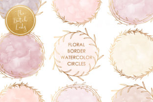 Download Watercolor Circle & Floral Border Clipart - Floral border clipart Collection