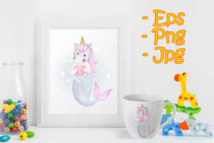 Download Cute Unicorn Mermaid Illustration - Illustration Collection