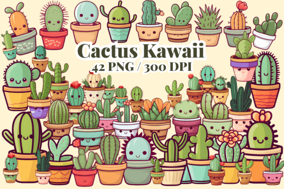 Download Cactus Kawaii Clipart, Cute PNG, Cartoon - Kawaii clipart Collection