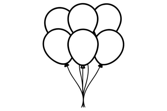 Download Illustration of a Bunch of Balloons - Illustration Collection