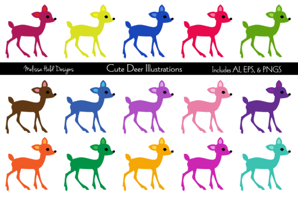 Download Cute Deer Illustrations - Illustration Collection